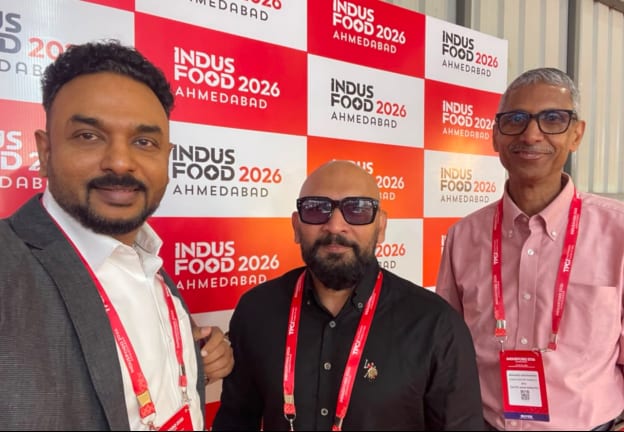 Team photo at INDUS FOOD 2026 event